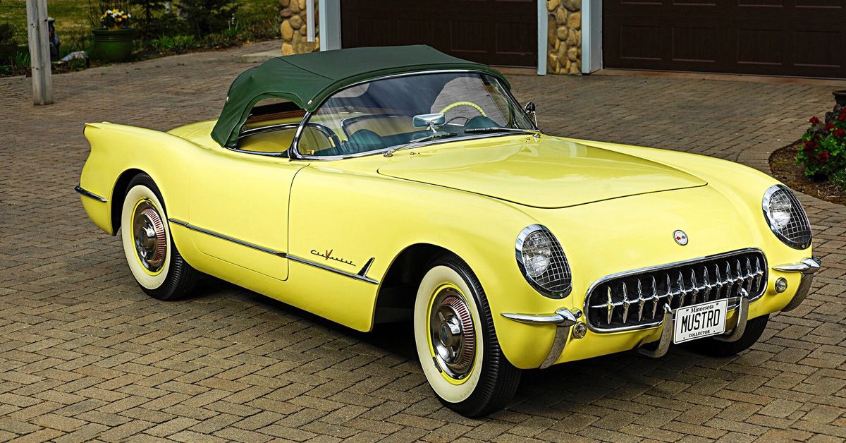 1955-Chevy-Corvette-In-Harvest-Gold