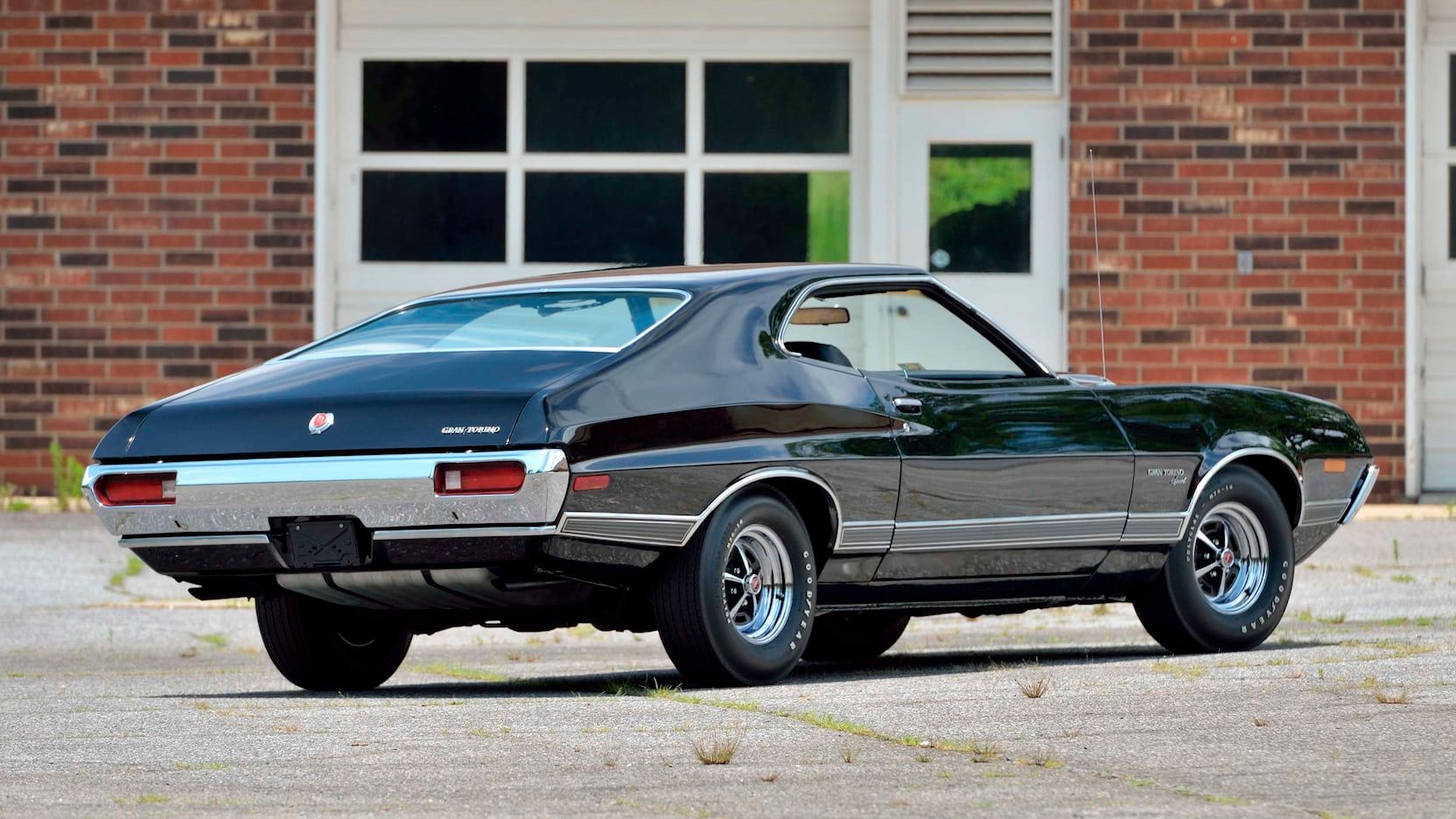 1972 Ford Gran Torino Sport 351 Cobra-Jet, black, rear