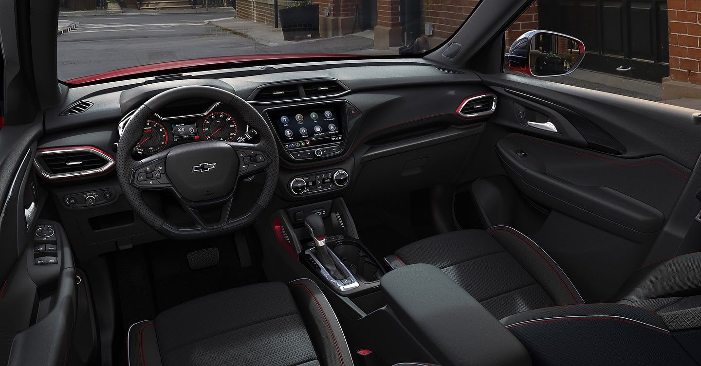2021 Chevrolet Trailblazer RS via motorillustrated interior infotainment system