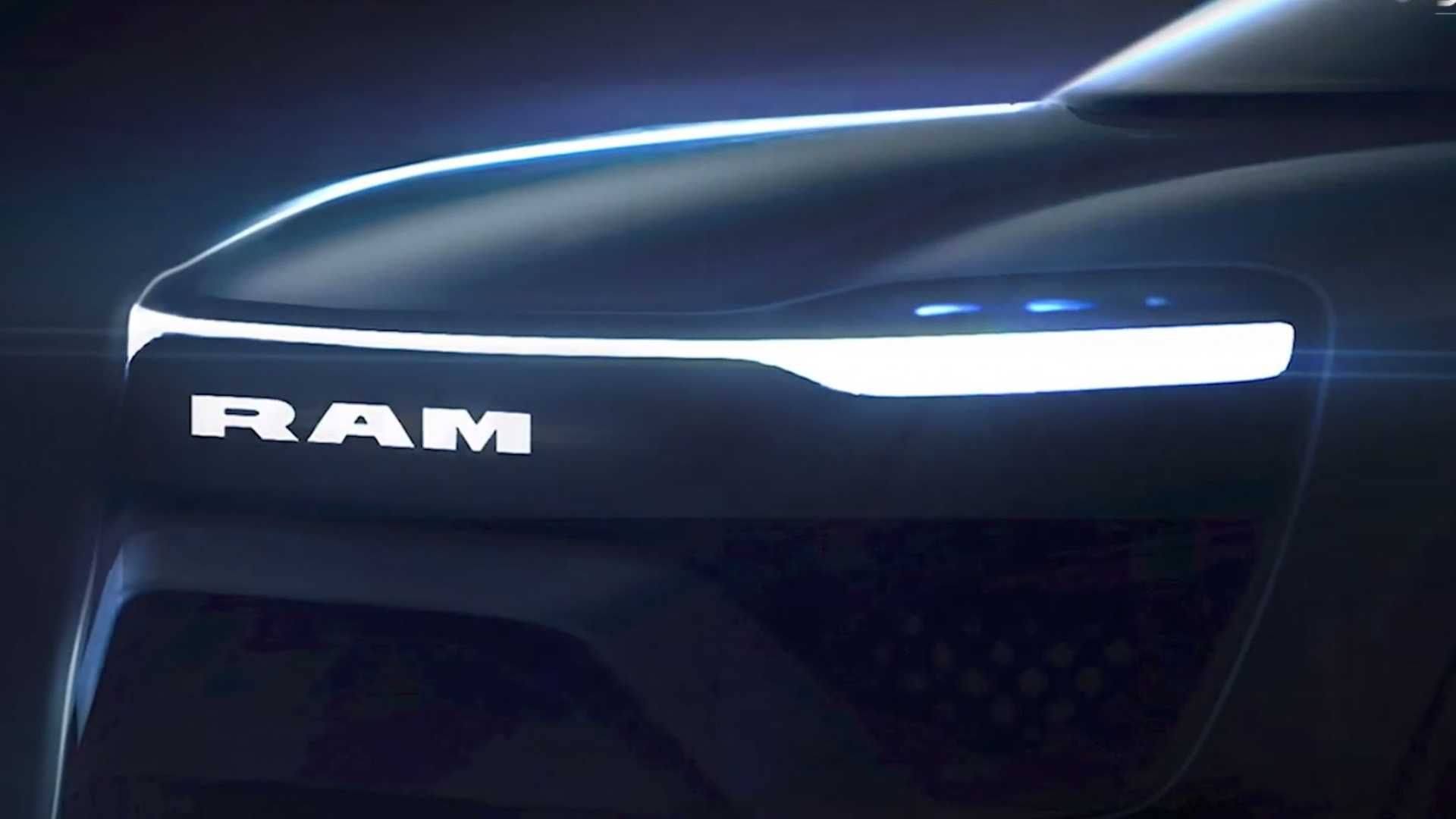 The front light of the RAM 1500 EV visualised