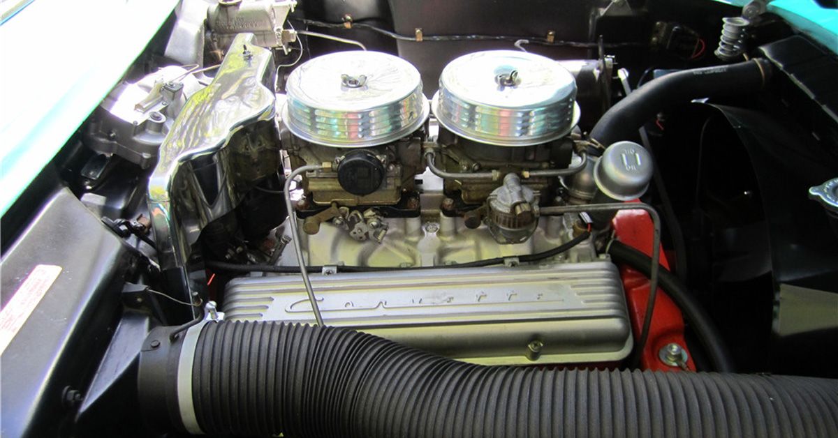 1957-Chevy-Corvette-283ci-Dual-Quad-V8-Engine