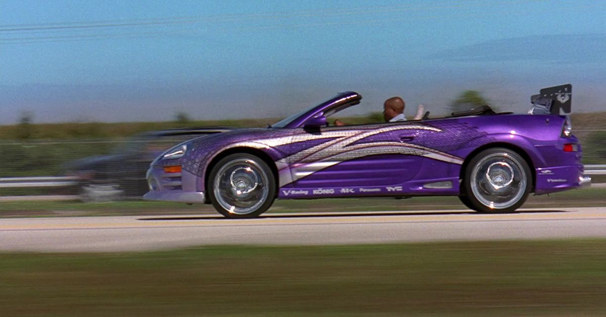 Tyrese Gibson’s 2003 Mitsubishi Eclipse Spyder Purple Car In 2 Fast 2 Furious 
