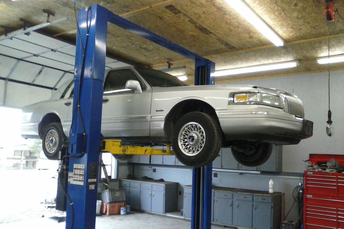 Lincoln Town Car For Repairs & Service In The Workshop 