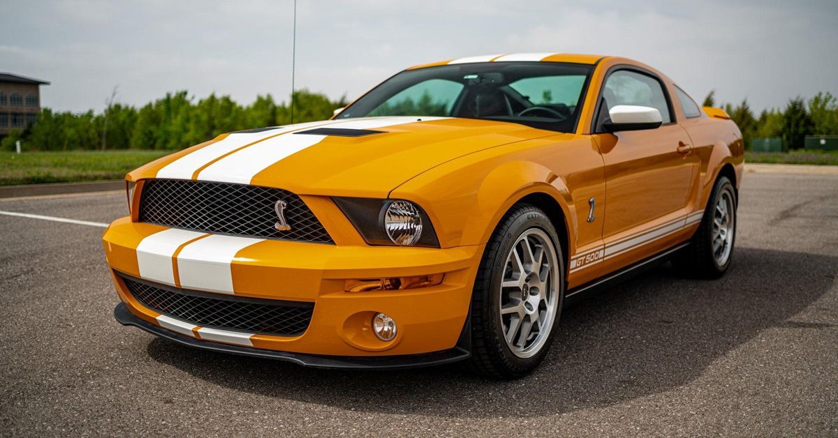 Orange 2007 Ford Mustang Shelby GT500 
