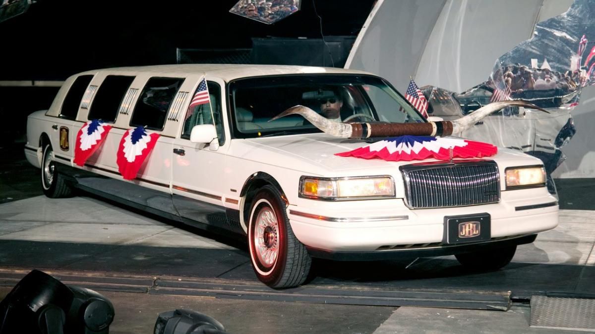 JBL in his Limousine
