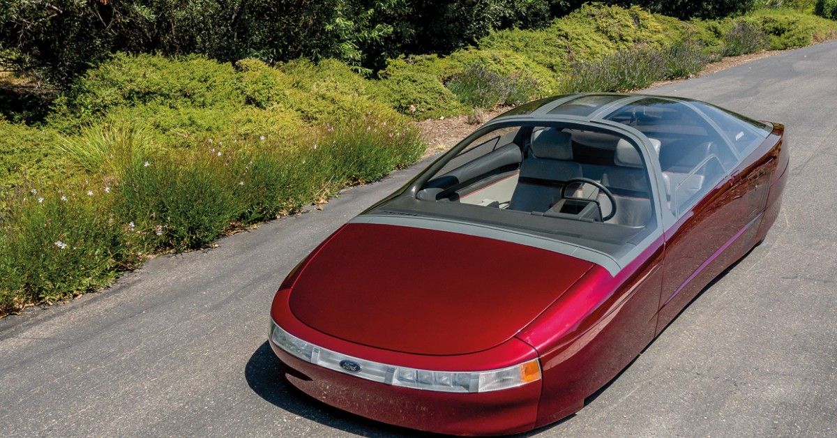 An Image Of A Ford Probe V Concept On The Road