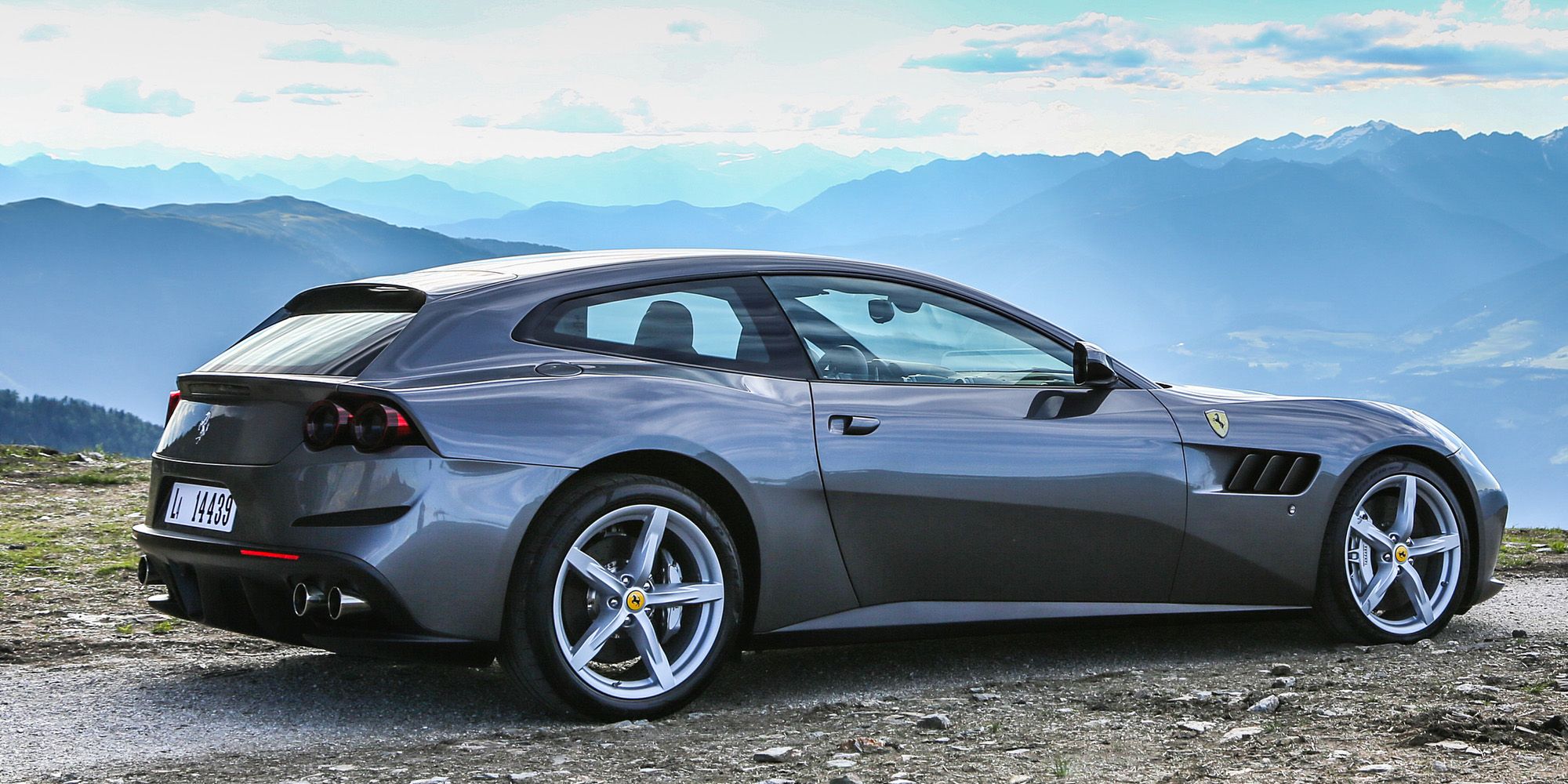 Rear 3/4 view of the GTC4Lusso