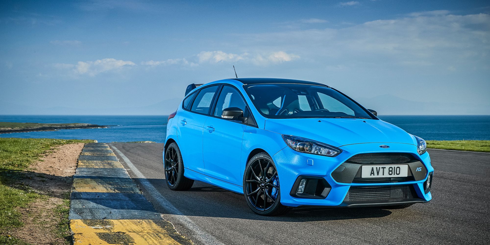The front of the Focus RS Mk3 Nitrous Blue UK Hot Hatch