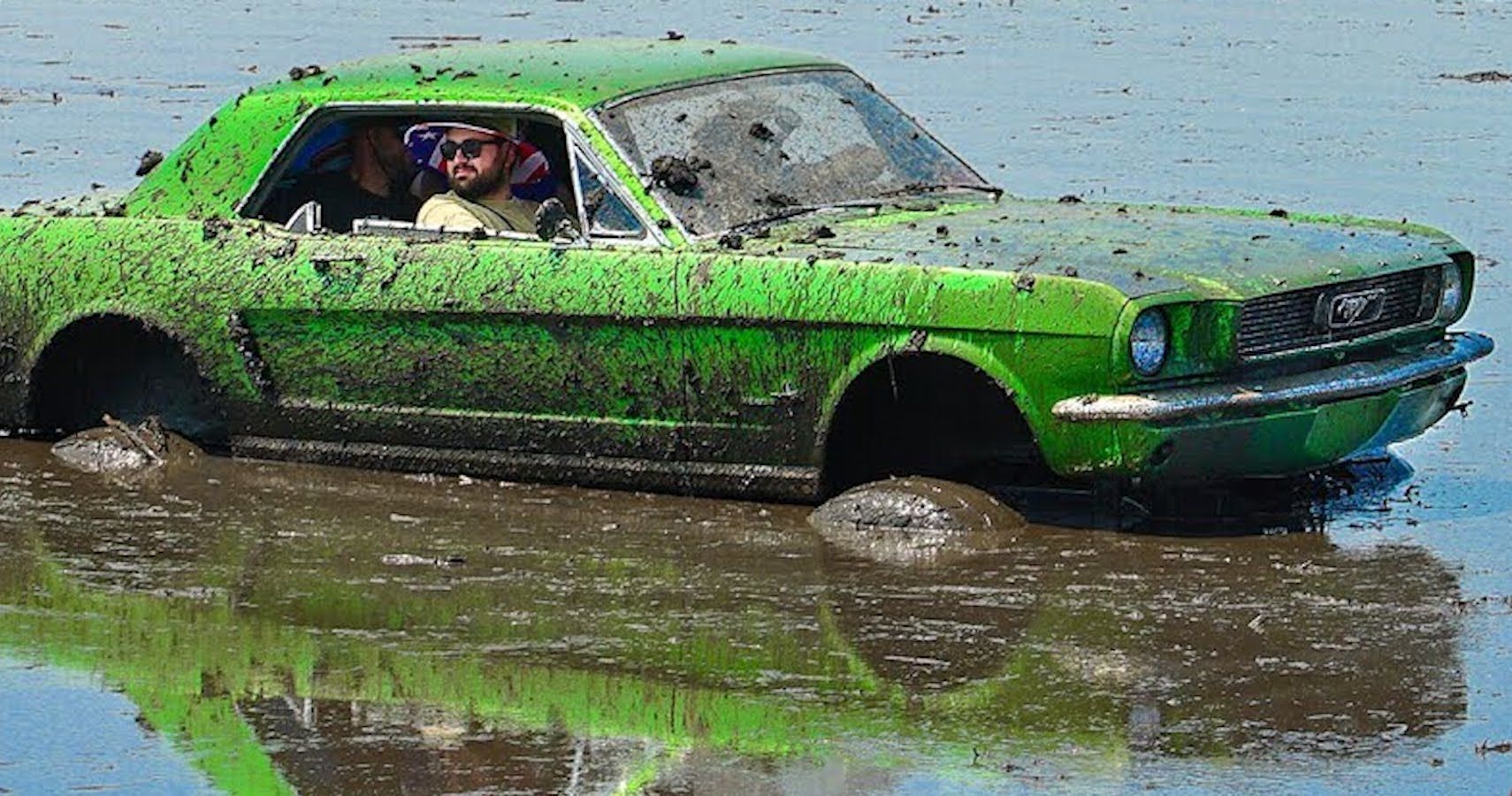 Green Mustang Mudding CboysTV