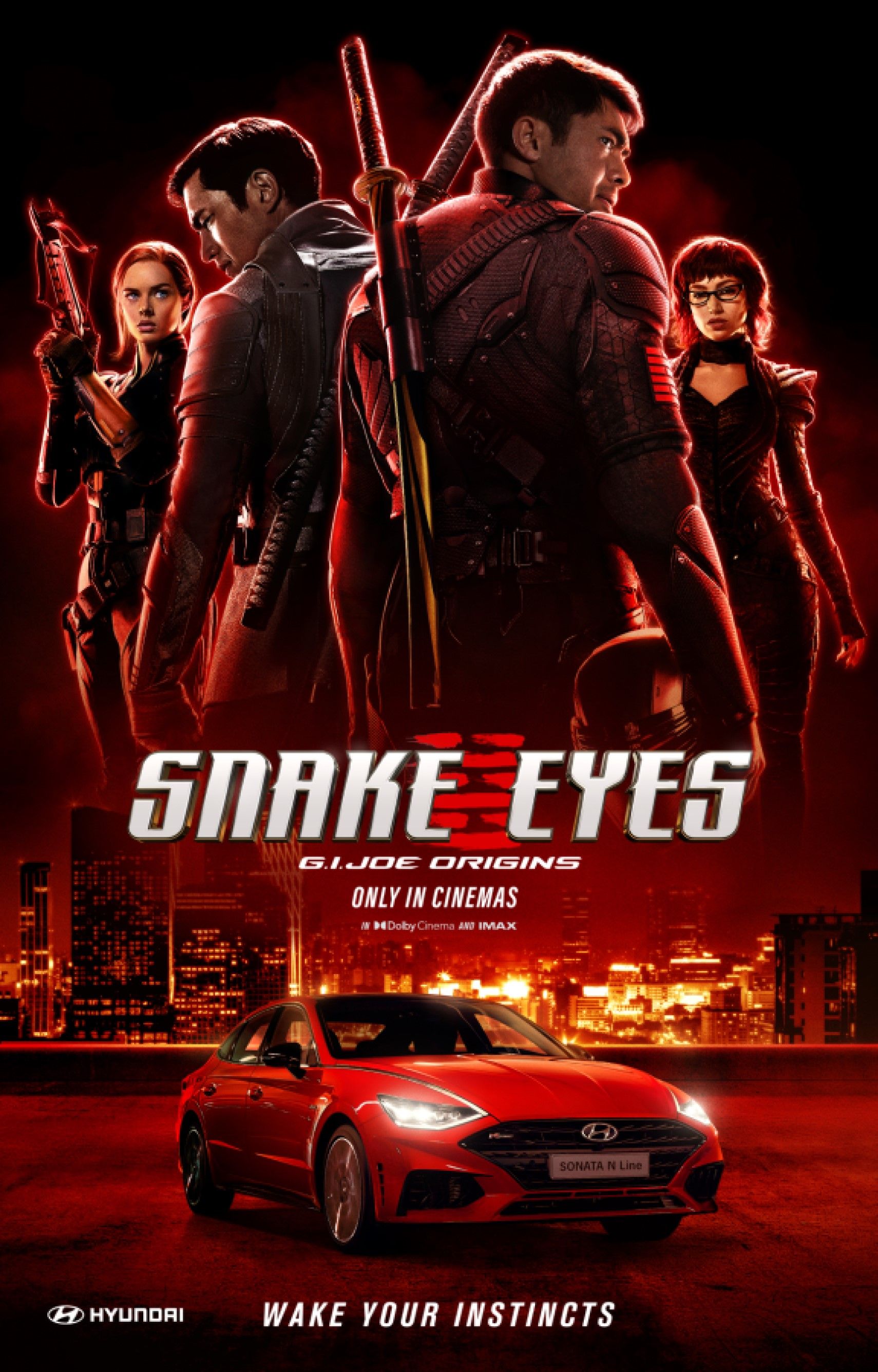 Hyundai Sonata N Line in Snake Eyes: G.I. Joe Origins movie poster