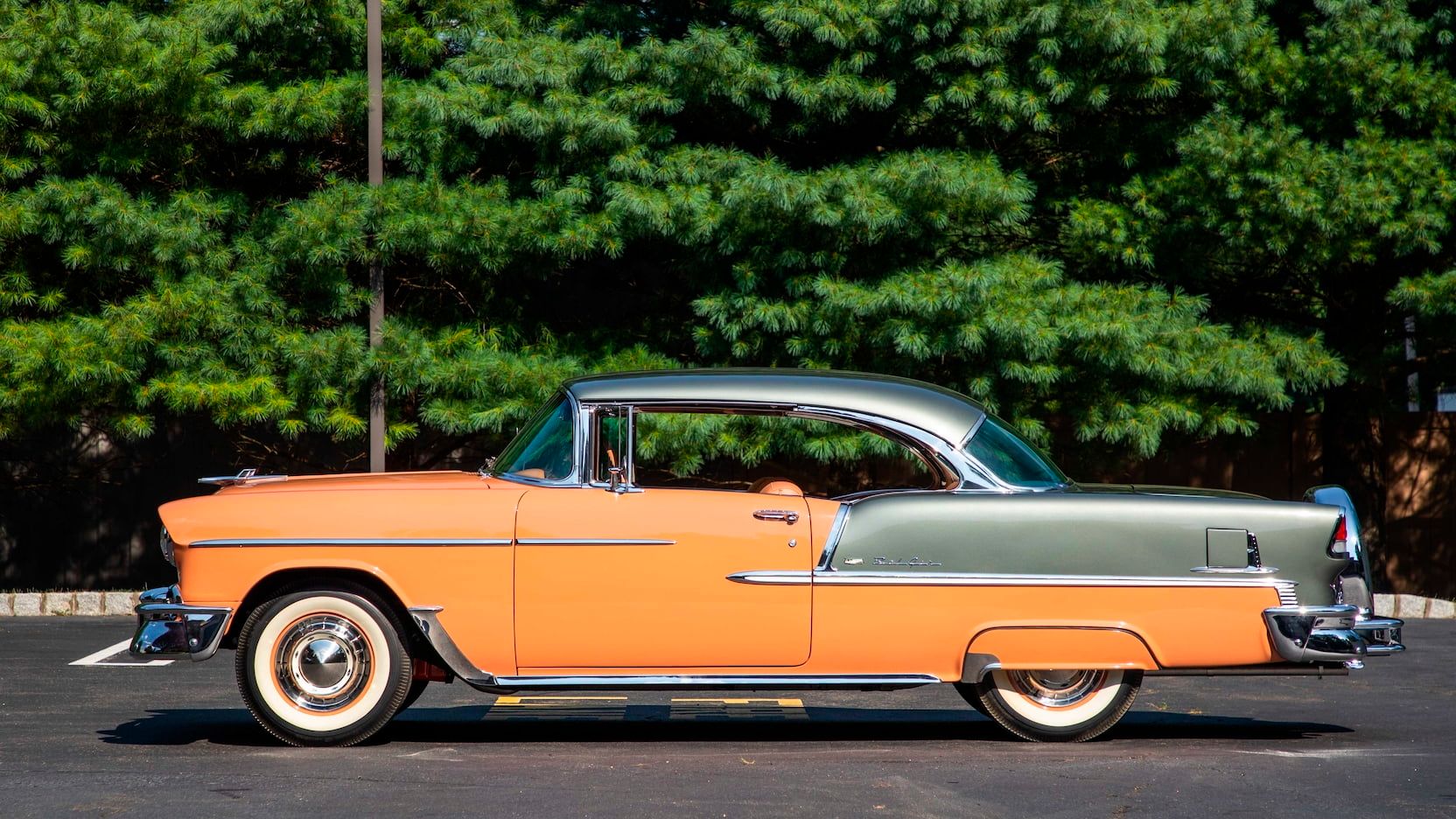 Legacy of a 1955 Chevrolet Bel Air 2-Doors, orange and grey