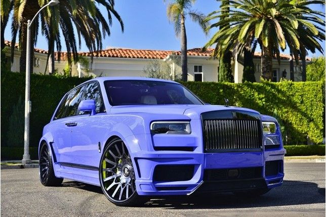 Purple Rolls Royce Cullinan
