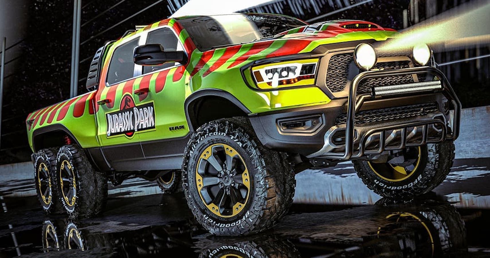 This Ram 'TRex' Is The Perfect 6x6 For Touring Jurassic Park