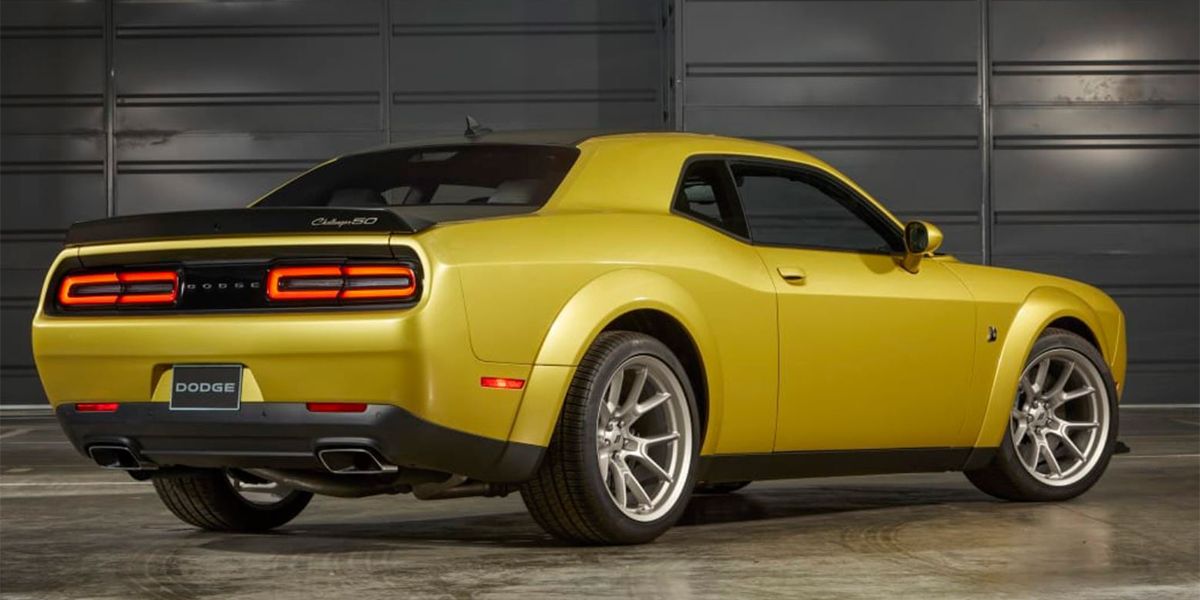 Yellow and Black 2020 Dodge Challenger 50th Anniversary Edition Car