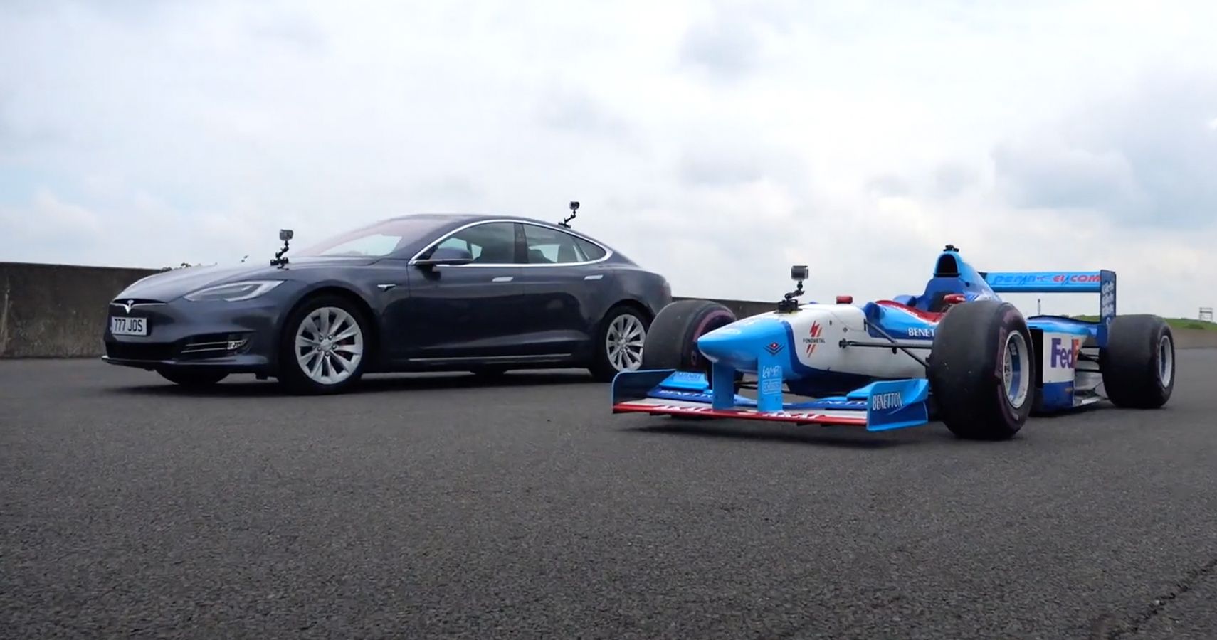 Tesla Model S Vs Formula 1 Racecar 3