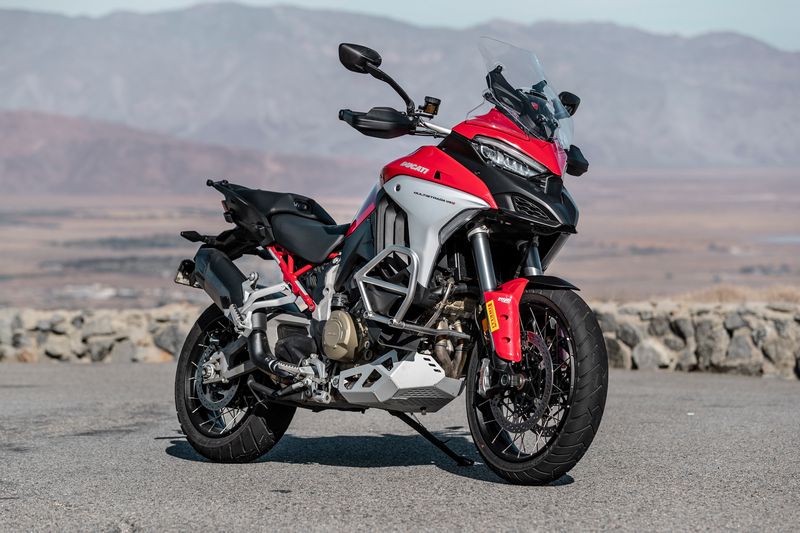 The Front View Of Ducati Multistrada V4