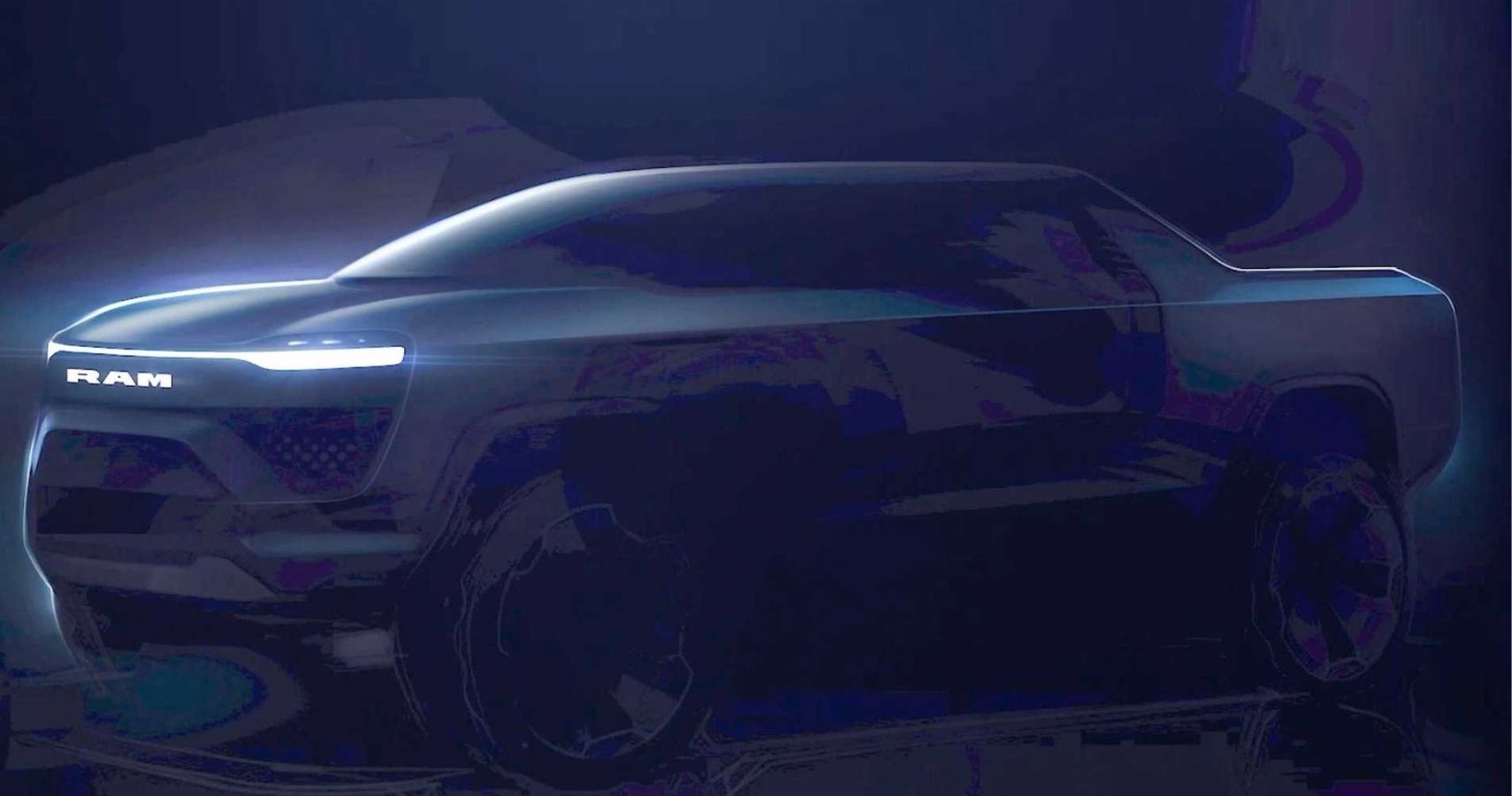 Ram Shares First Glimpse Of Its Electric Pickup Truck