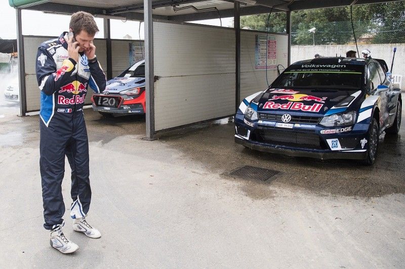 Ogier In WRC Garage With His VW In 2016