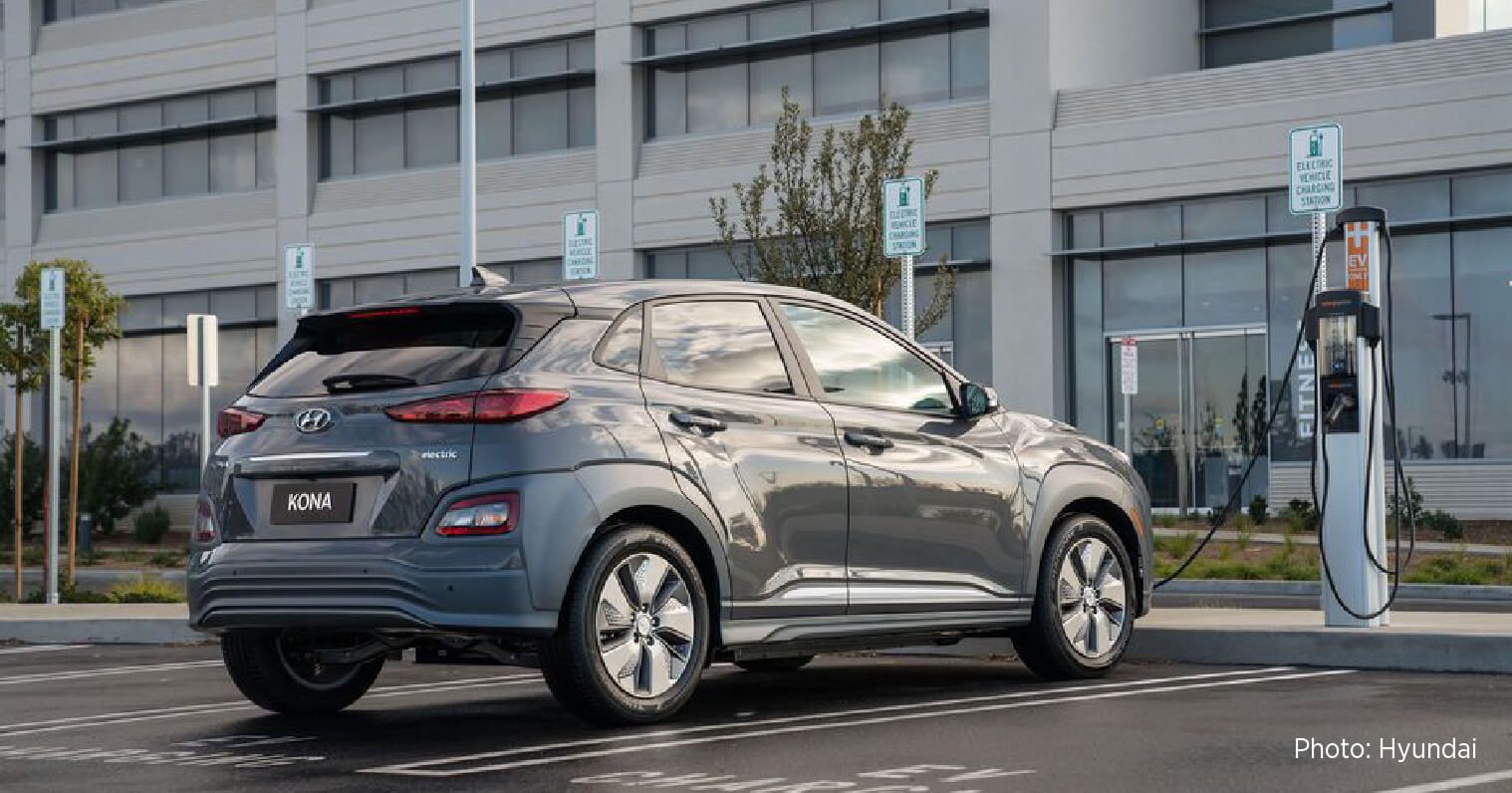 2021 Hyundai kona electric Chargine Via Charge Point