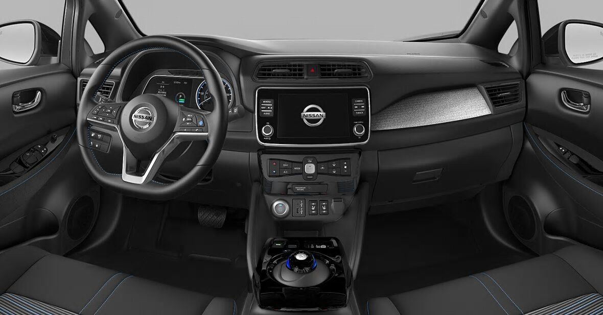 2022 Nissan Leaf Black Cloth Interior