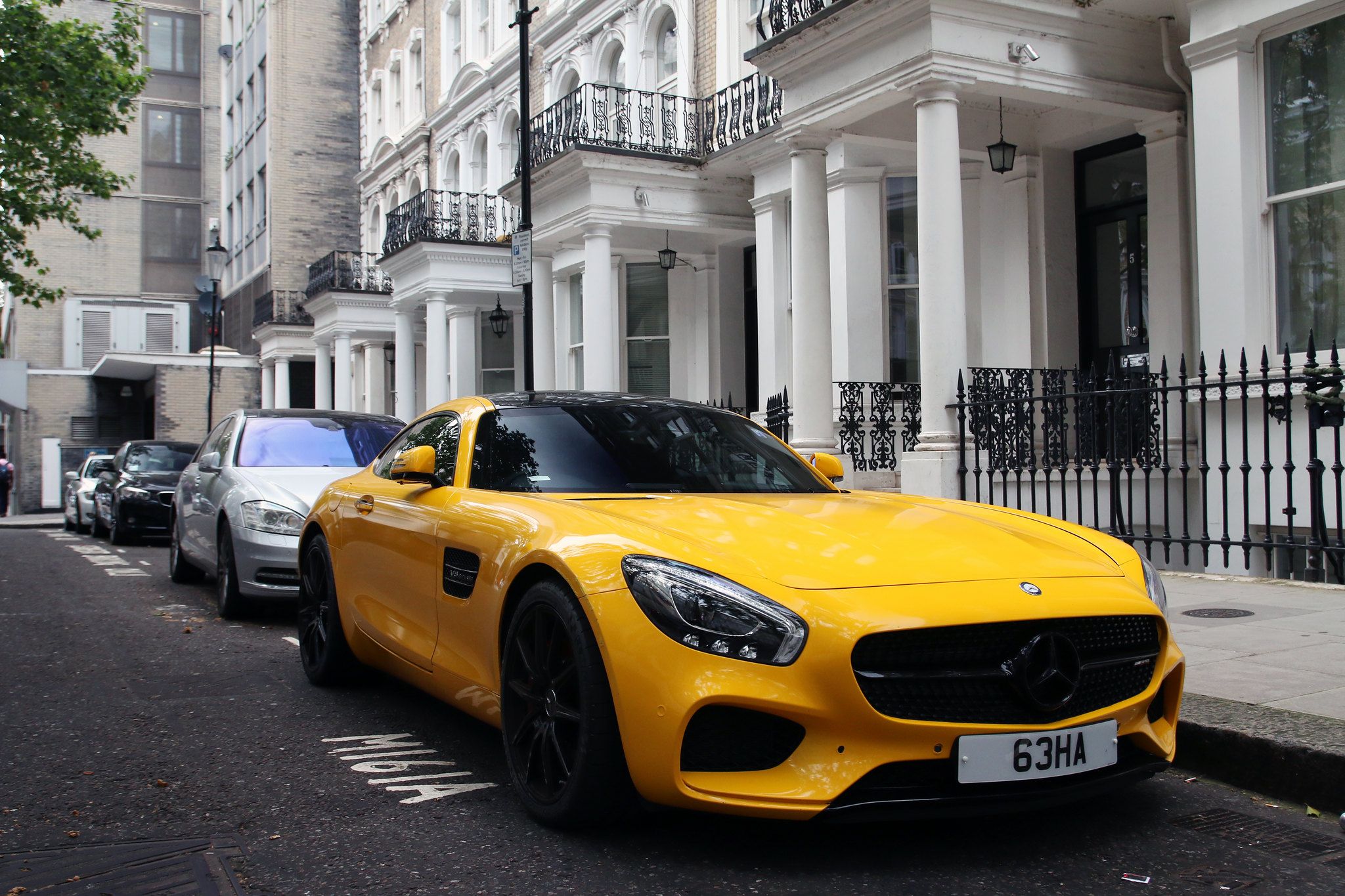 Yellow Mercedes-AMG GT S 