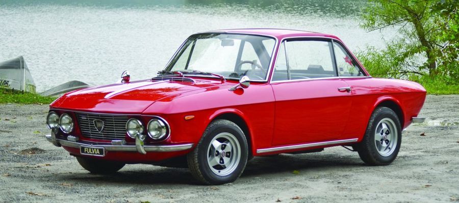 Lancia Fulvia Coupe In Red Side View