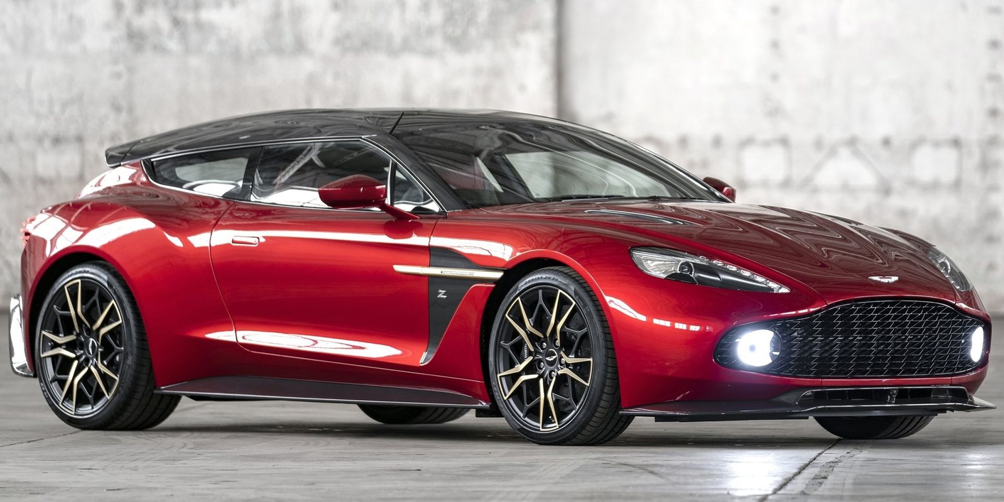 Front 3/4 view of the Vanquish Zagato Shooting Brake