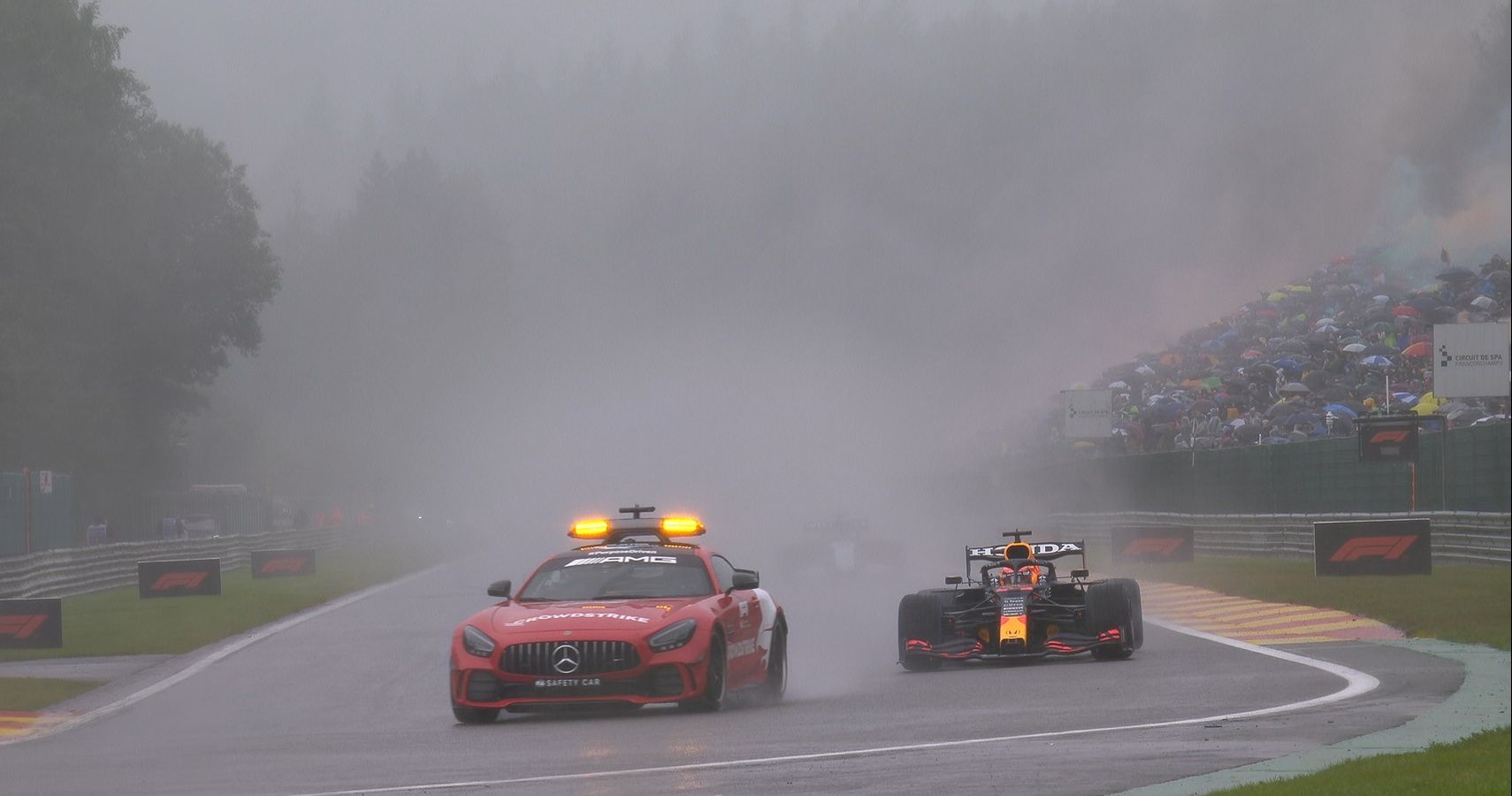 max verstappen behind the safety car at spa-francorchamps