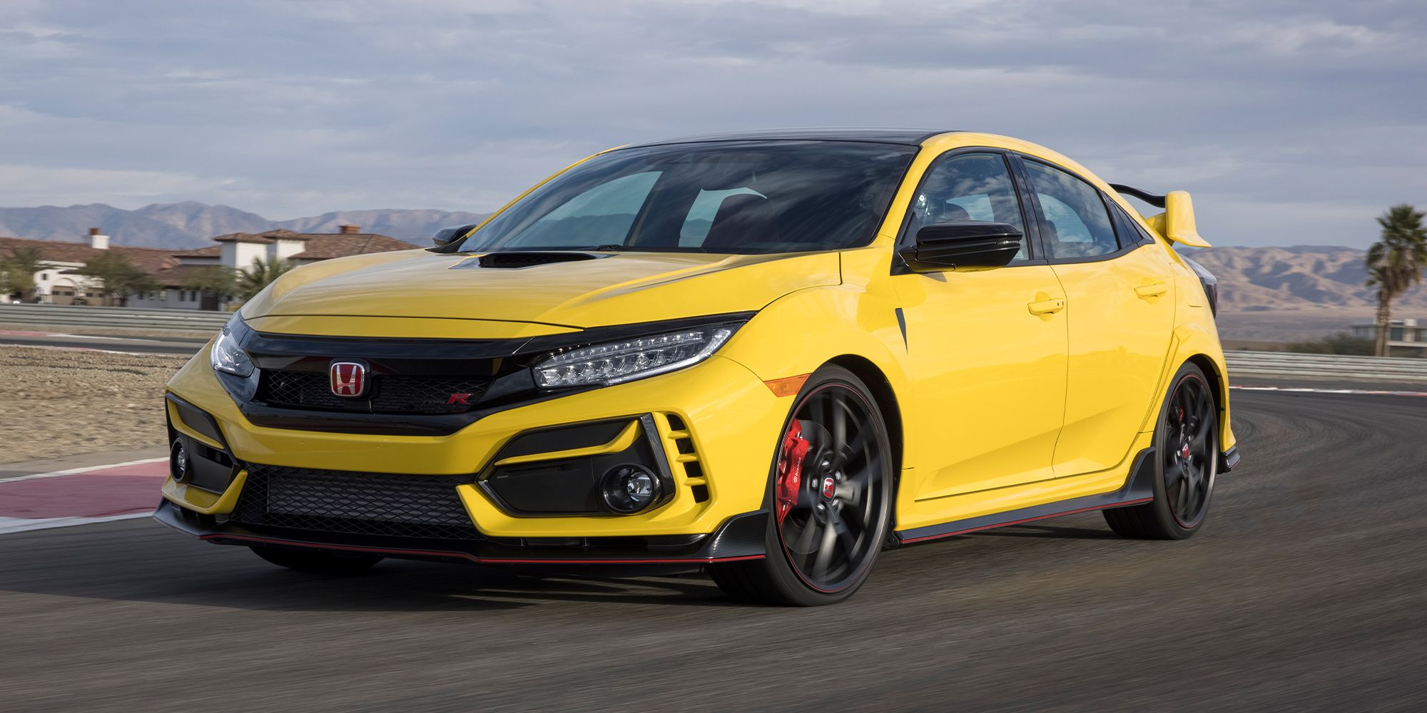 Front 3/4 view of the Civic Type R Limited Edition