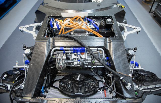 Inside Interior Frame Body Chasis Aspark Owl Motor Battery Carbon Fiber