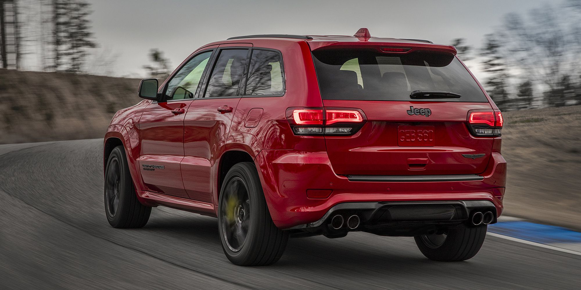 The back of the Jeep Grand Cherokee Trackhawk