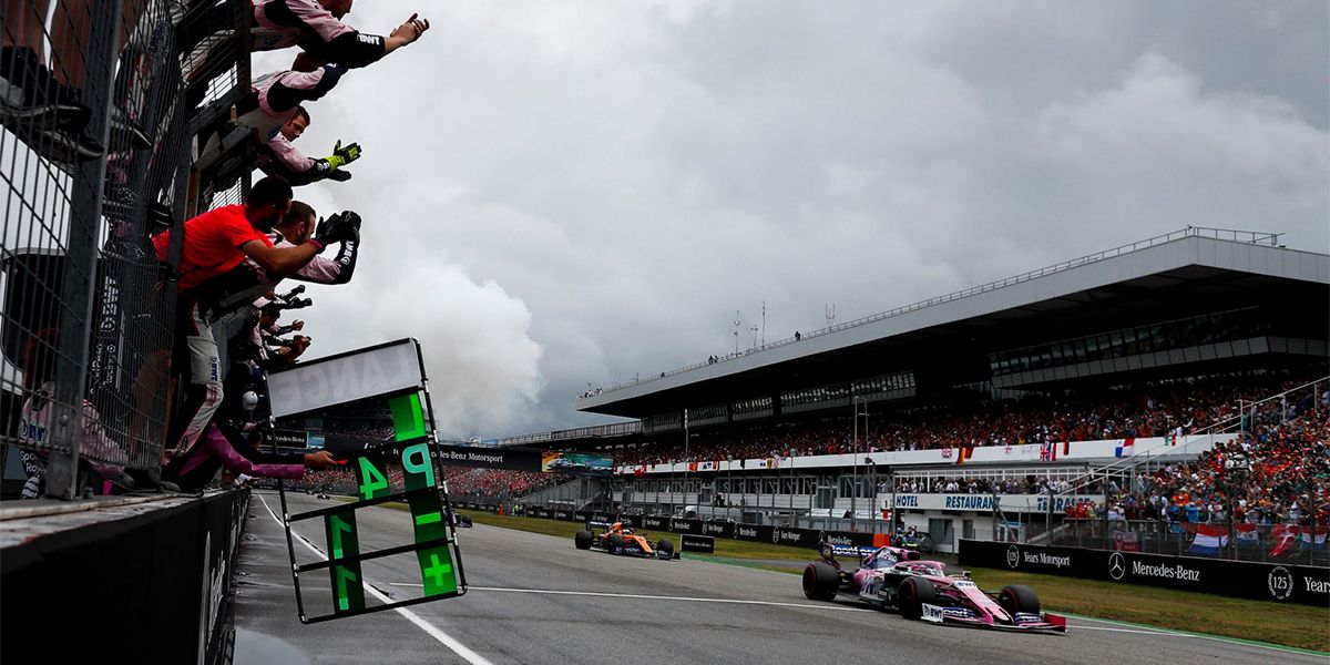Lance Strolls Pink 2020 Racing Point Formula 1 Car