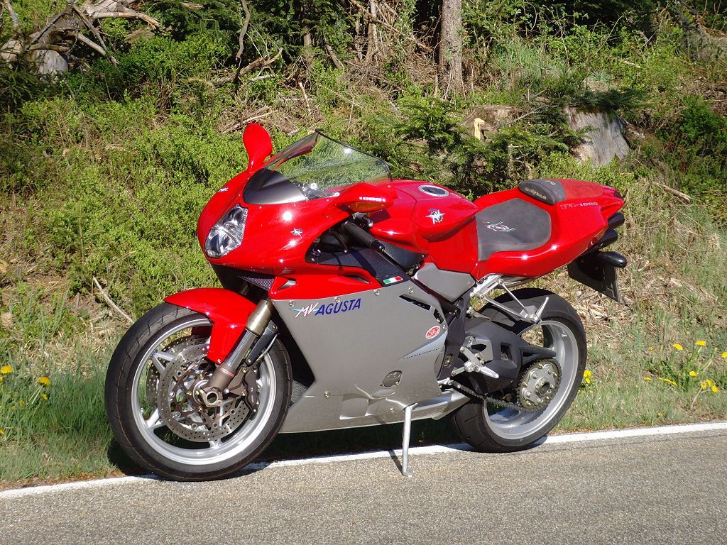 MV Agusta F4 1000 S Parked Red and Silver