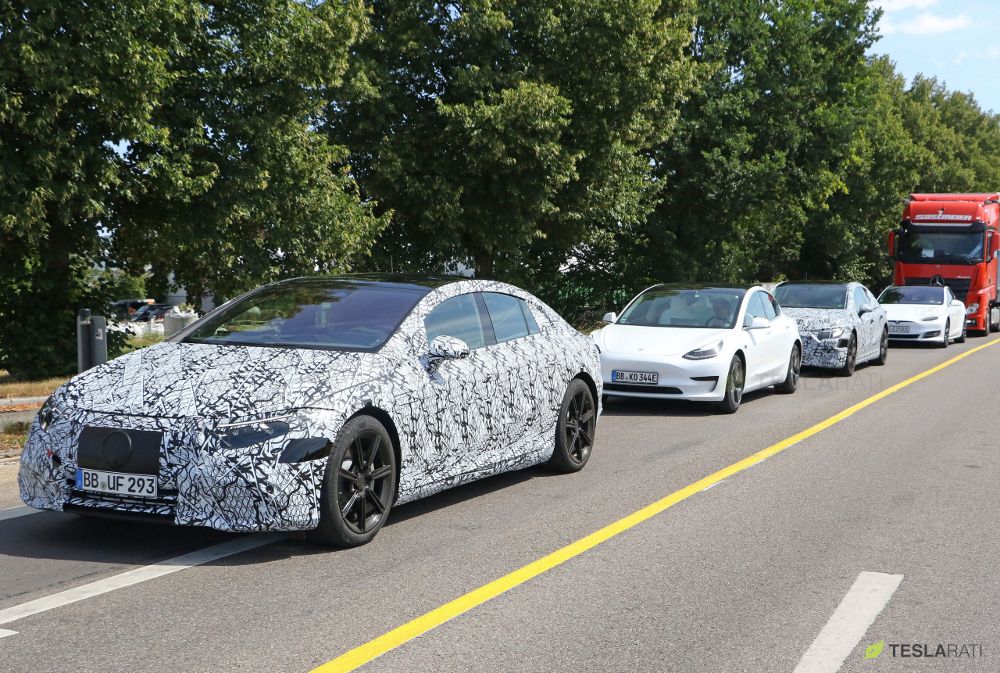 Mercedes EQS EV Benchmarking Against Tesla Model S