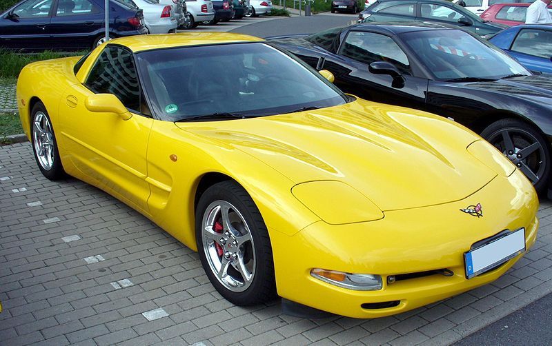 Yellow 2001 Chevrolet Corvette Z06