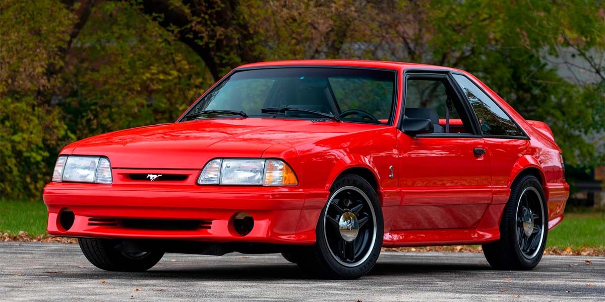 Red 1993 Ford Mustang Fox Body