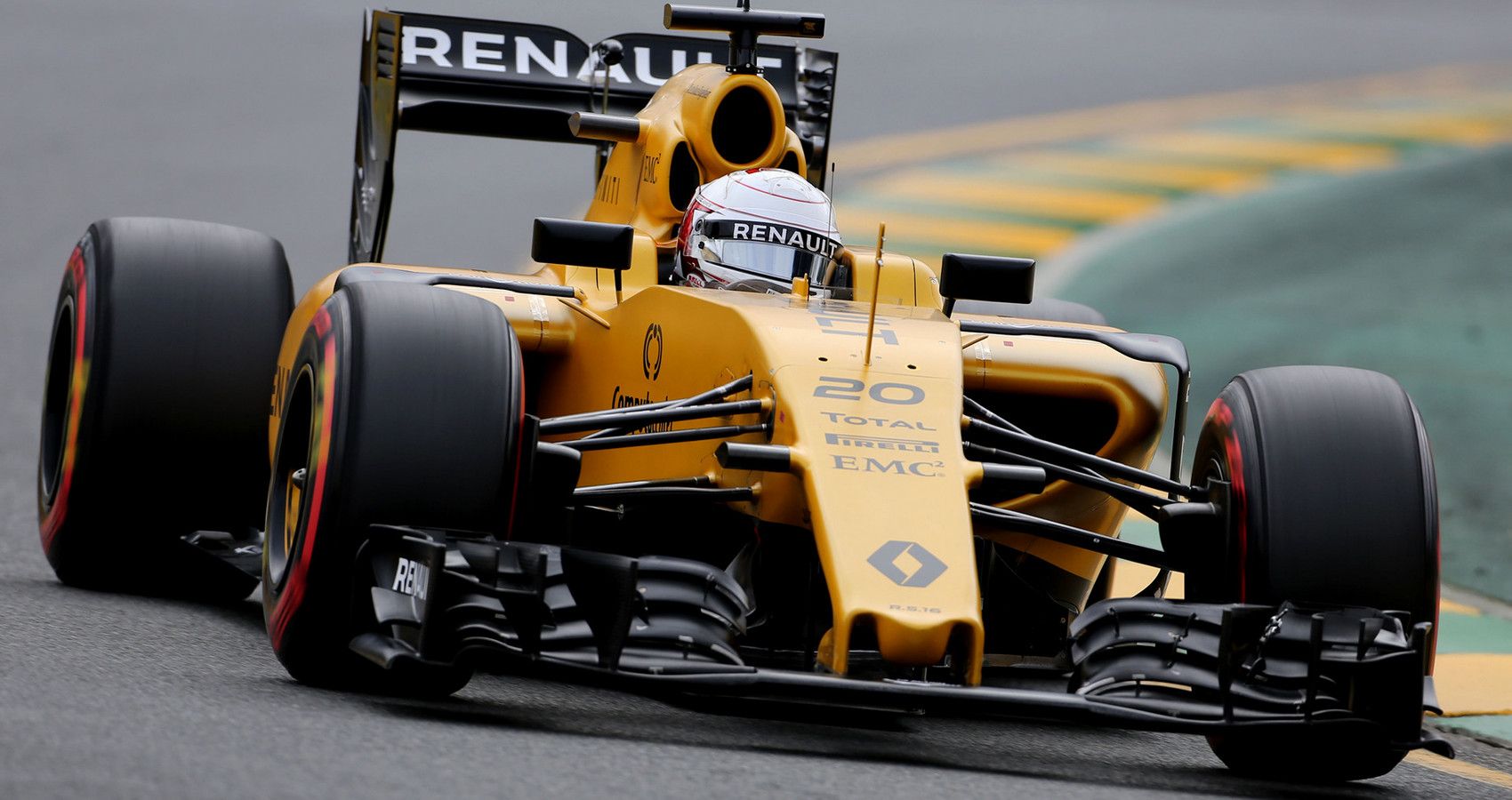 Kevin Magnussen  DEN  Renault Sport F1 Team RS16 With A Broken Front Wing Monaco Grand Prix Sunday 29th May 2016 Monte Carlo Monaco 2gcwx1b