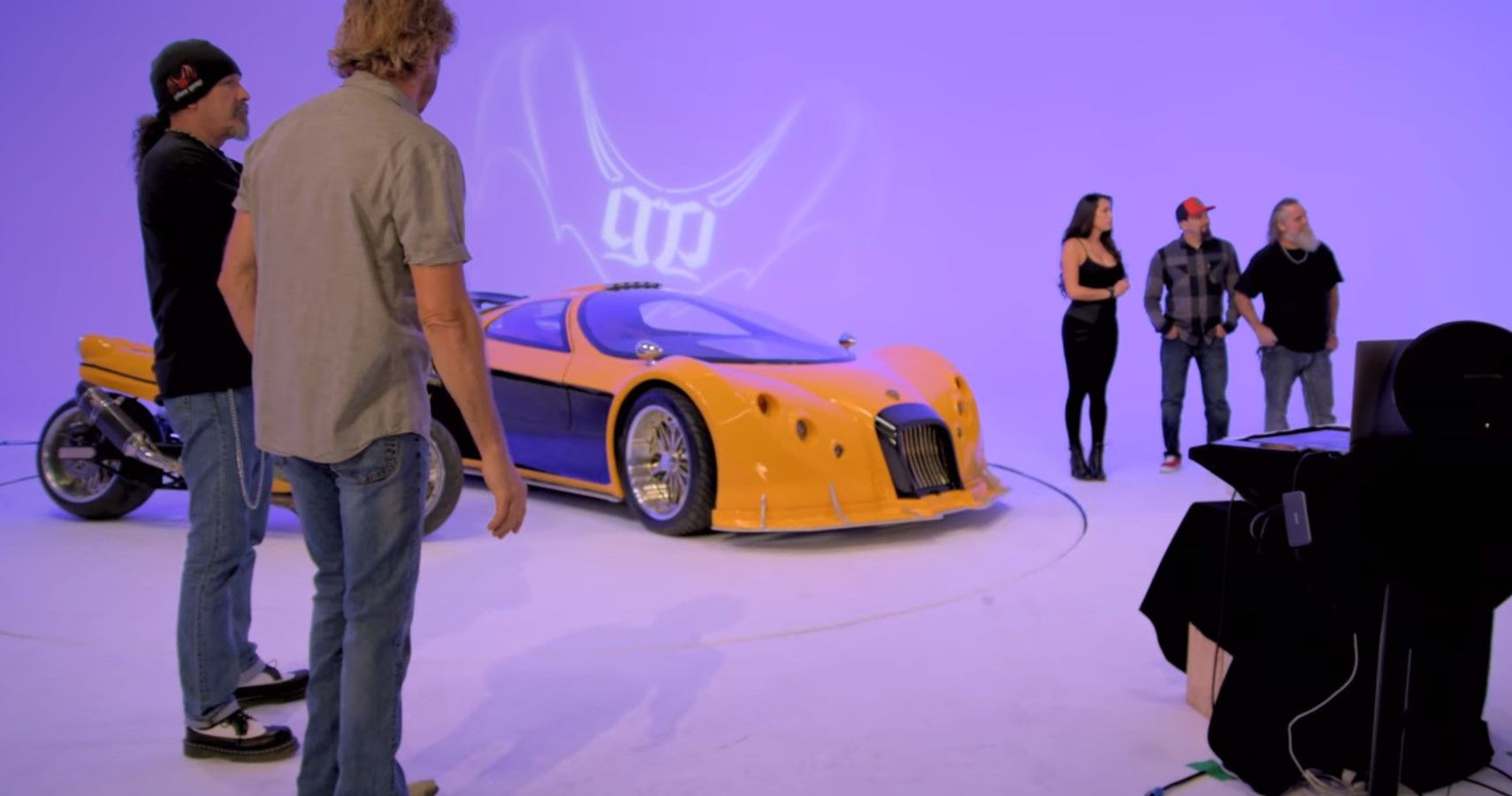 The Concept car and bike at Gotham Garage's online auction