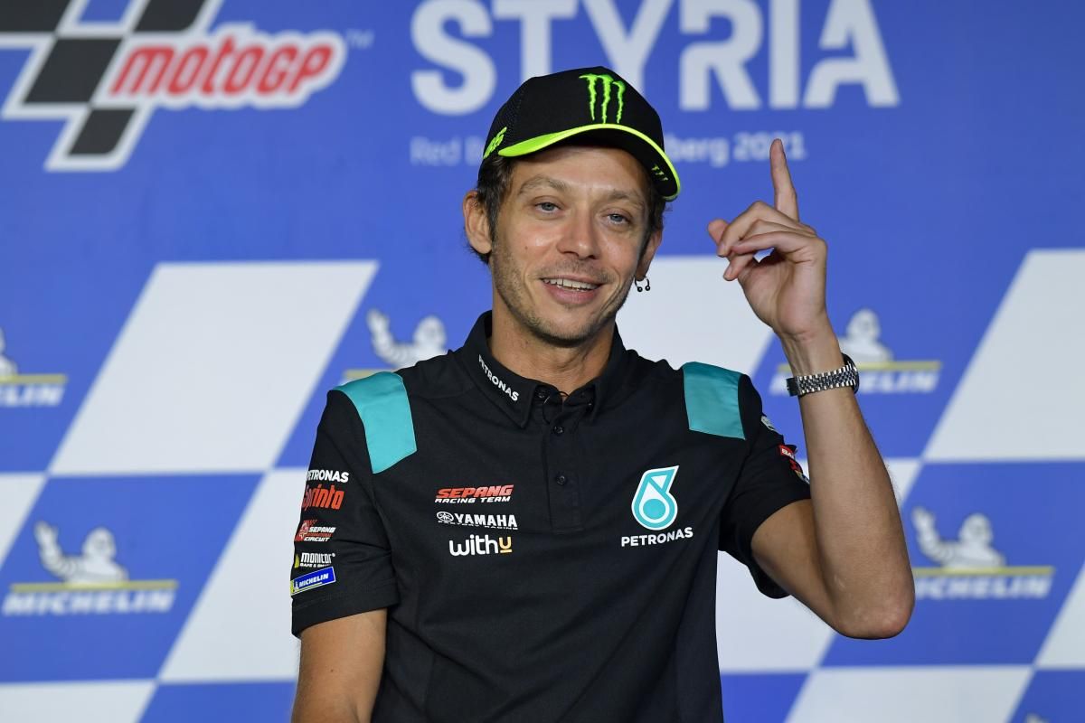 Valentino Rossi announcing his retirement from MotoGP.