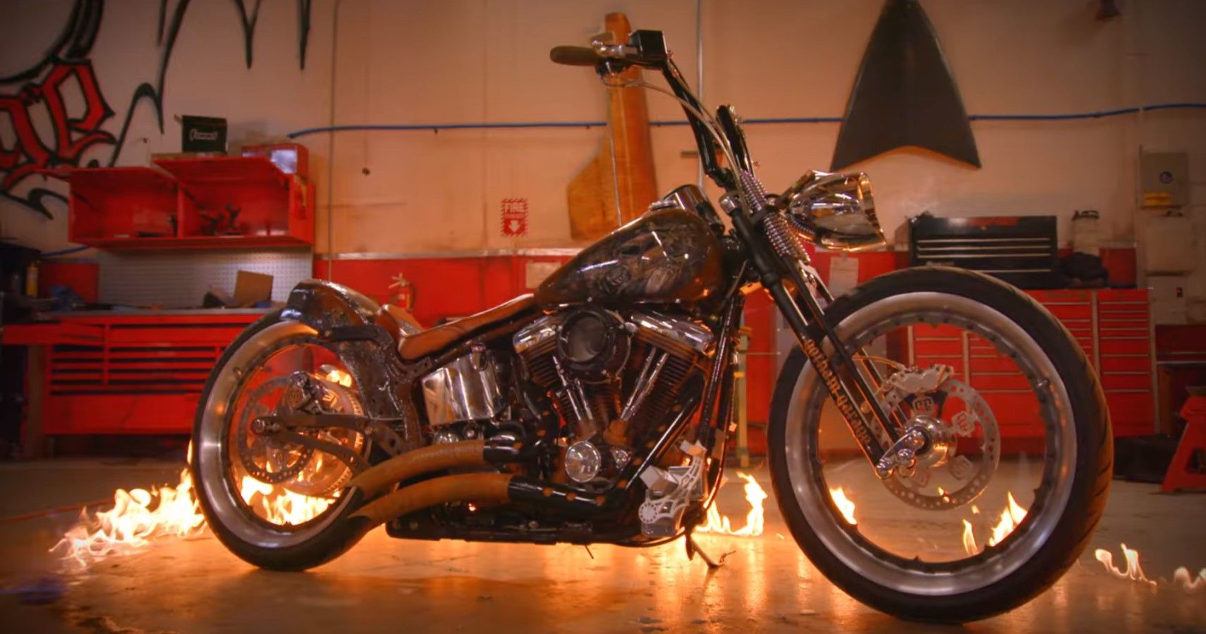 Burnt Harley Davidson Car Masters hd wallpaper