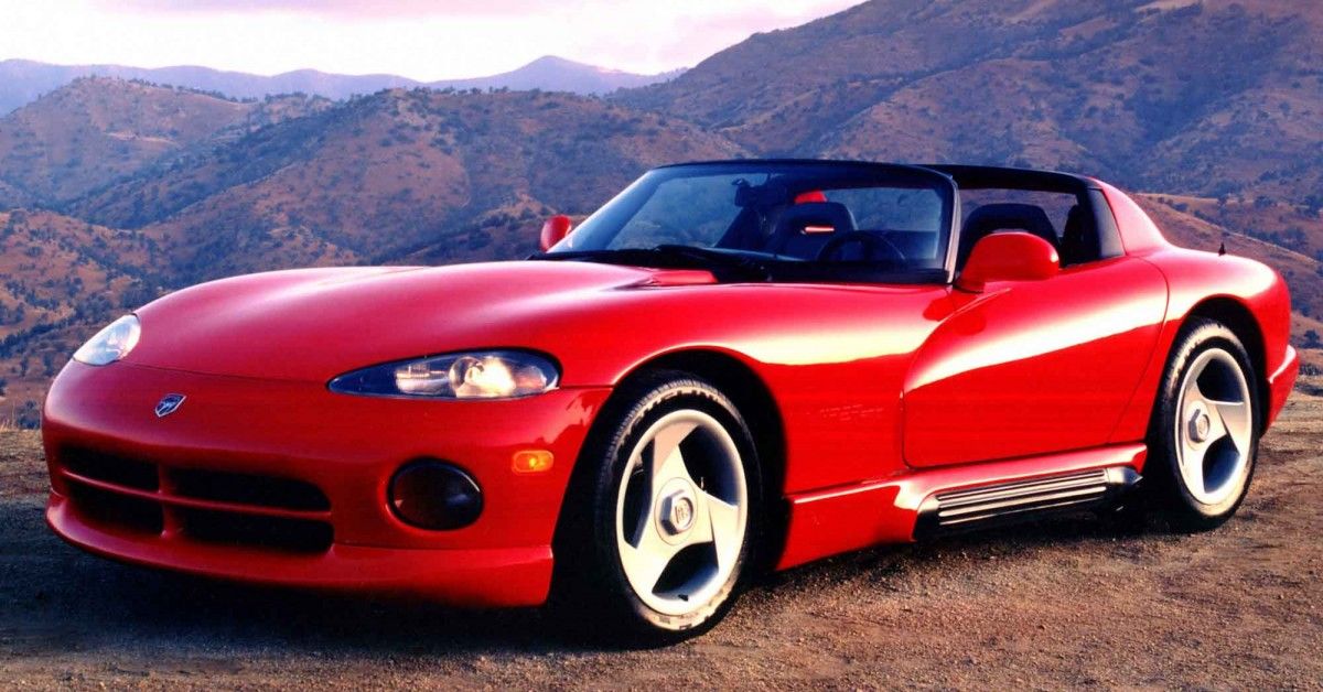 1992 Dodge Viper Pictured Parked With Roof Off