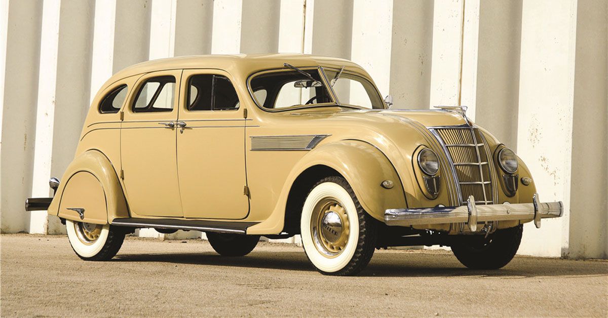 Beige 1935 Chrysler Airflow Sedan 