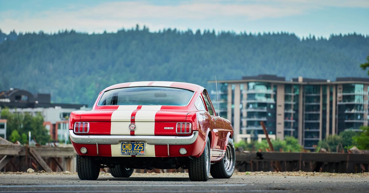Red Paint White Stripes 1966 Shelby GT350 
