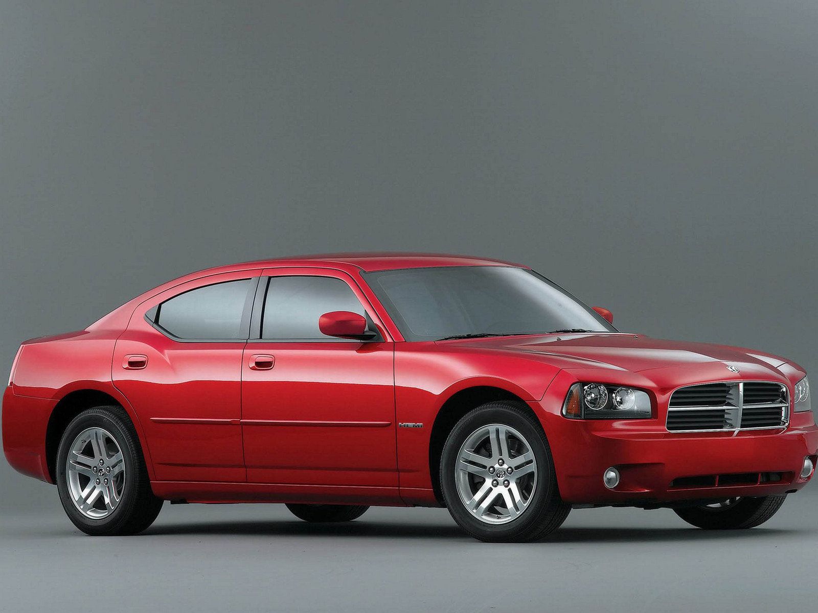 2006-dodge-charger-rt In Red Side View In Studio