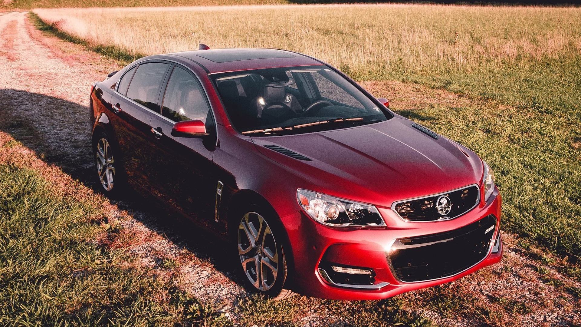 2016 Chevrolet SS Sports Sedan In Red, Parked On Grass
