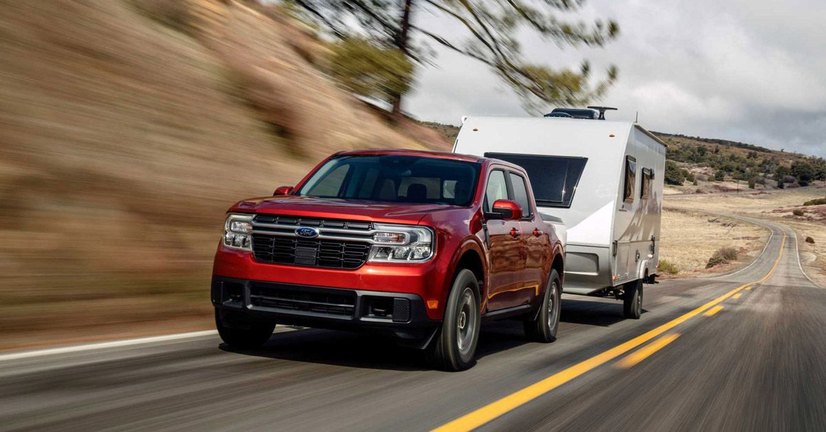 2022 Ford Maverick Hybrid Towing A Trailer 