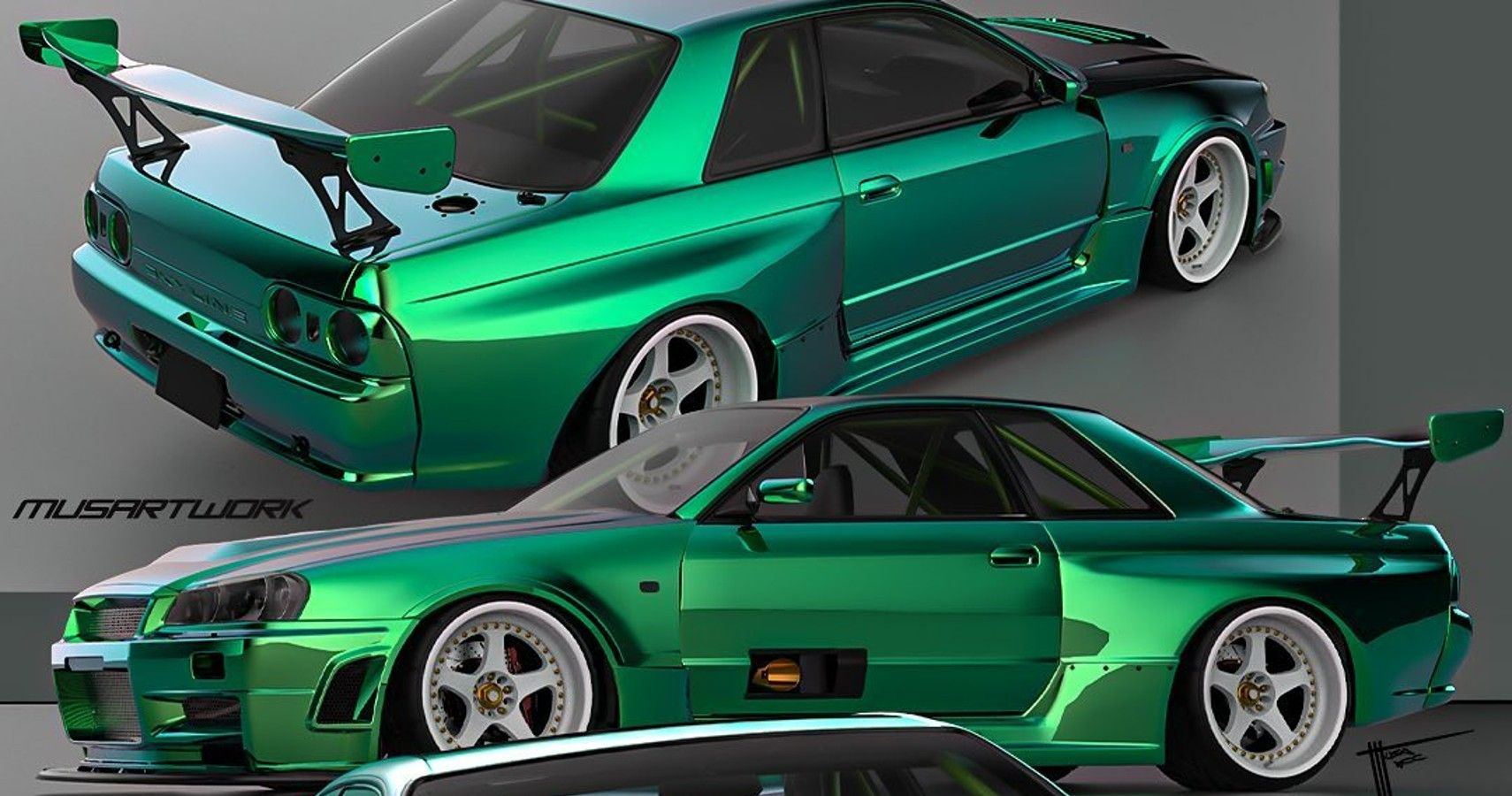 Modern Nissan Skyline Gt R Pays Homage To R34 Gen S Timeless Design