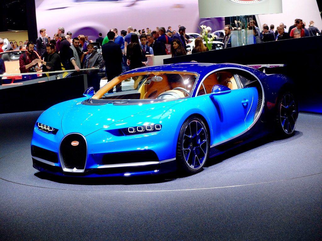 Blue Bugatti Chiron Sport