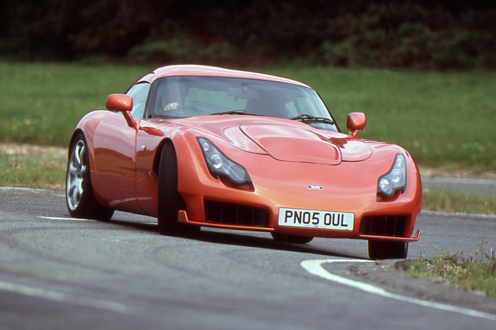 TVR Sagaris Drifting Through The Corners Front View