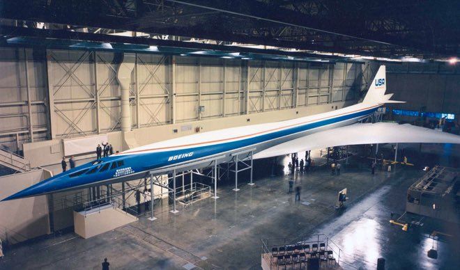 Boeing 2707 Mockup With Conventional Delta Wing